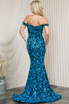 Load image into Gallery viewer, La Merchandise LAA20113 Wholesale Off Shoulder Mermaid Sequined Dress - - LA Merchandise