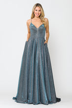 Load image into Gallery viewer, Special Occasion Shiny Dress - LAY8556 - TEAL - LA Merchandise