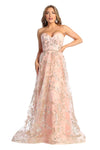 Load image into Gallery viewer, Strapless Boned Bodice Evening Gown - LA1920 - ROSE GOLD - LA Merchandise