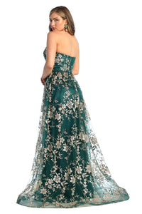 Strapless Boned Bodice Evening Gown - LA1920 - - LA Merchandise