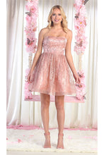 Load image into Gallery viewer, Strapless Cocktail Dress - LA1886 - ROSE GOLD - LA Merchandise
