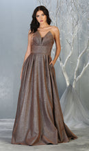 Load image into Gallery viewer, Strapless Formal Dress LA1710 - BRONZE MULTI - LA Merchandise
