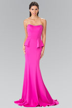 Load image into Gallery viewer, Strapless Mermaid Gown - LAS2304 - FUCHSIA - LA Merchandise