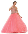Load image into Gallery viewer, La Merchandise LA74 Wholesale Quinceanera Strapless Corset Ball Gown - CORAL - Dresses LA Merchandise
