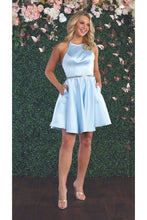 Load image into Gallery viewer, Strappy Bridesmaids Cocktail Dress - LA1851 - BABY BLUE - LA Merchandise