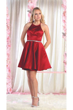 Load image into Gallery viewer, Strappy Bridesmaids Cocktail Dress - LA1851 - BURGUNDY - LA Merchandise