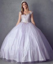 Load image into Gallery viewer, La Merchandise LAT1430 Cold Shoulder Quinceanera Ball Gown - LILAC - LA Merchandise