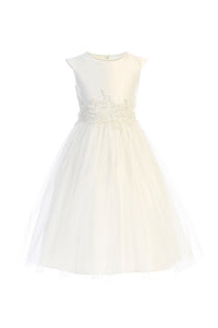 Sweet Flower Girl Pearl Dress - LAK850 - Off White - LA Merchandise