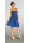 Load image into Gallery viewer, Sweetheart strapless short bridesmaid dress-PY6744 - - LA Merchandise