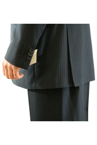 Three Piece Men's Pin Stripe Suit - LA120SA - - Mens Suits LA Merchandise