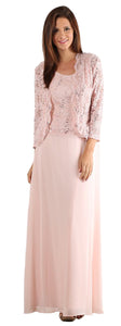 Two Piece Ivory Dress - LA1568GAB - BLUSH S - LA Merchandise
