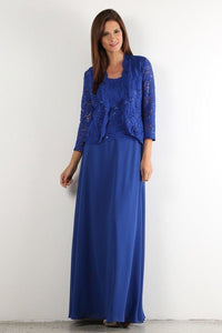 Two Piece Ivory Dress - LA1568GAB - ROYAL M - LA Merchandise