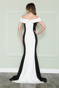 Two Tone Formal Gown - LAY8924 - - LA Merchandise