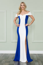 Load image into Gallery viewer, Two Tone Formal Gown - LAY8924 - Off White Royal - LA Merchandise