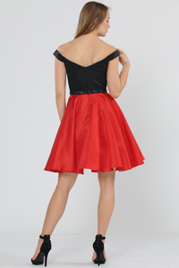 Two Tone Short Dresses - LAY8532 - - LA Merchandise