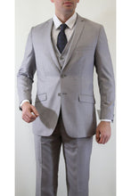Load image into Gallery viewer, Ultra Slim Fit 3 Piece Men&#39;s Suit - LA154SA - LIGHT GREY - Mens Suits LA Merchandise