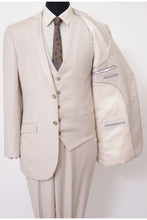 Load image into Gallery viewer, Ultra Slim Fit 3 Piece Men&#39;s Suit - LA154SA - TAN - Mens Suits LA Merchandise