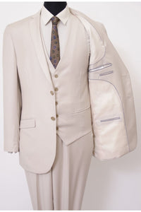 Ultra Slim Fit 3 Piece Men's Suit - LA154SA - TAN - Mens Suits LA Merchandise
