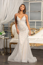 Load image into Gallery viewer, V-Neck Spaghetti Strap Mesh Mermaid Dress - LAS3000 - - Dresses LA Merchandise