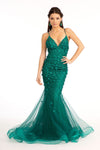 Load image into Gallery viewer, V-Neck Spaghetti Strap Mesh Mermaid Dress - LAS3000 - - Dresses LA Merchandise