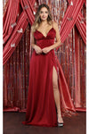 Load image into Gallery viewer, V- Neck Bridemaids Long Dress - LA1869 - BURGUNDY - LA Merchandise