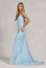 Load image into Gallery viewer, V- neckline Sequined Long Dress - LAXC1094 - - LA Merchandise