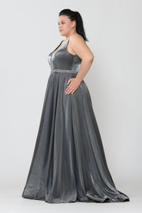 Plus Size Shinny Dress - LAYW1062