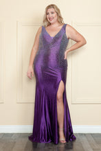 Load image into Gallery viewer, La Merchandise LAYW1130 Long Mermaid Plus Size Formal Corset Prom Gown