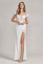 Load image into Gallery viewer, Wedding Dresses With Feathers - LAXS1229B - WHITE - LA Merchandise