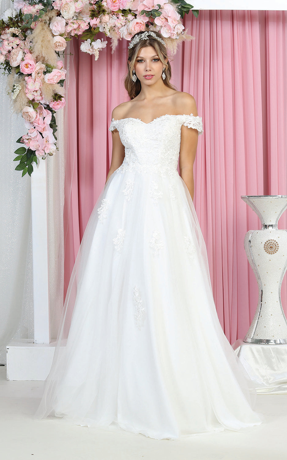 Wedding Ivory Dress - LA1866B - IVORY - LA Merchandise