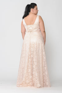 Wedding Plus Size Lace Dresses - LAYW1020B - - LA Merchandise