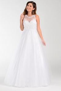 White Wedding Dresses - LAY7490 - WHITE - LA Merchandise
