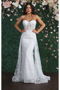 White Wedding Gowns - LA1837B - WHITE - LA Merchandise
