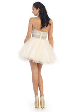 Load image into Gallery viewer, La Merchandise LA1138 Short Strapless Detailed Homecoming Party Dress - - LA Merchandise