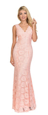 Load image into Gallery viewer, Classy Lace Plus Size Dress- LN5190 - BLUSH - LA Merchandise