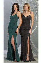 Load image into Gallery viewer, Special Occasion Shiny Gown -LA1822 - HUNTER GREEN/MULTI - LA Merchandise