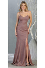 Load image into Gallery viewer, Special Occasion Shiny Gown -LA1822 - ROSEGOLD/MULTI - LA Merchandise