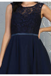 Cargar imagen en el visor de la galería, La Merchandise LA1814 Classy Short Lace &amp; Chiffon Bridesmaids Dresses - - LA Merchandise