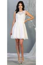 Load image into Gallery viewer, La Merchandise LA1814 Classy Short Lace &amp; Chiffon Bridesmaids Dresses - WHITE - LA Merchandise