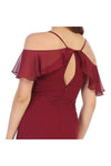 Load image into Gallery viewer, La Merchandise LA1732 Cold Shoulder Simple Chiffon Bridesmaids Dress - - LA Merchandise