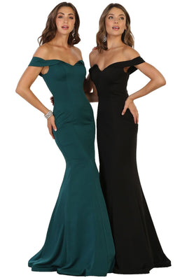 La Merchandise LA1547 Simple Off the Shoulder Mermaid Bridesmaid Dress - - LA Merchandise