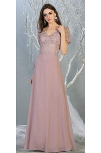 Mother Of The Bride Evening Gown -LA1782 - Mauve - Dresses LA Merchandise