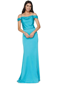 Elegant Bridesmaids Dress - Turquoise / XS