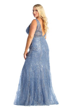 Load image into Gallery viewer, Embellished Deep V-Neckline Formal Dress - Dress