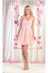Load image into Gallery viewer, Semi Formal Embroidered Cocktail Dress - LA1862 - BLUSH - LA Merchandise