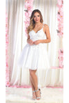 Cargar imagen en el visor de la galería, Semi Formal Embroidered Cocktail Dress - LA1862 - IVORY - LA Merchandise