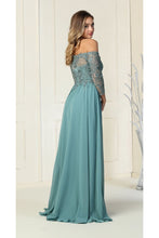 Load image into Gallery viewer, Embroidered Plus Size Formal Gown