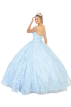 Load image into Gallery viewer, LA Merchandise LA140 Floral Lace Sweetheart Quince Corset Ball Gown - - LA Merchandise