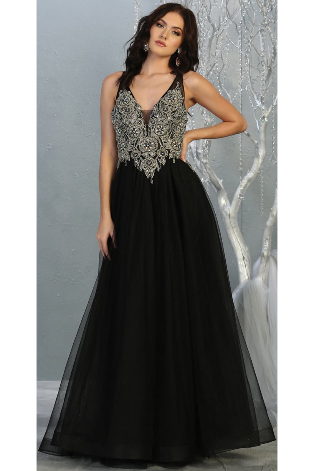 Formal Evening Dress - LA1737 - BLACK / 4