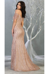 Prom off The Shoulder Dress -LA1824 - - Dress LA Merchandise